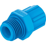 Festo CK Series Straight Fitting, G 3/8 Male to Push In 9 mm, Threaded-to-Tube Connection Style, 6468