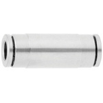 Norgren PNEUFIT 10 Series Straight Tube-to-Tube Adaptor, Push In 8 mm to Push In 8 mm, Tube-to-Tube Connection Style