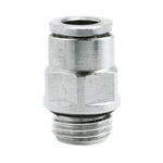 Norgren PNEUFIT 10 Series Straight Threaded Adaptor, G 1/8 Male to Push In 4 mm, Threaded-to-Tube Connection Style,
