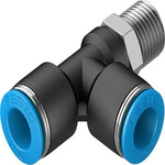 Festo QSTL Series T Fitting, R 1/4 Male to 10 mm, Threaded-to-Tube Connection Style