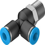 Festo QSTL Series T Fitting, R 1/4 Male to 6 mm, Threaded-to-Tube Connection Style