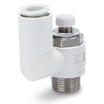 SMC AS Series One-touch Fitting, R 1/4 to Push In 8 mm, Threaded-to-Tube Connection Style