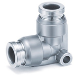 SMC KQB2 Series Elbow Fitting, Push In 12 mm to Push In 12 mm, Tube-to-Tube Connection Style