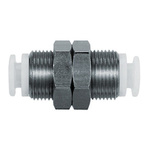SMC KG Series Bulkhead Union, Push In 12 mm to Push In 12 mm, Tube-to-Tube Connection Style