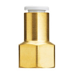 SMC KQ2F Series Female Connector, M5 x 0.8 to Push In 3.2 mm, Threaded-to-Tube Connection Style
