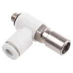 SMC AS Series Threaded Speed Controller, M5 x 0.8 Male Inlet Port x M5 x 0.8 Male Outlet Port x 4mm Tube Outlet Port