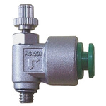 SMC AS Series Threaded Speed Controller, R 1/8 Male Inlet Port x R 1/8 Male Outlet Port x 6mm Tube Outlet Port