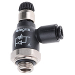 Legris 7060 Series Threaded Exhaust Regulator, G 1/8 Male Inlet Port x 4mm Tube Outlet Port