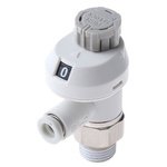 SMC AS1211FS Series Threaded Speed Controller, M5 x 0.8 Male Inlet Port x 4mm Tube Outlet Port