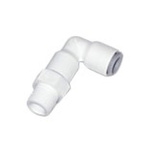 Legris LF6300 LIQUIfit Series Elbow Threaded Adaptor, R 1/2 Male to Push In 10 mm, Threaded-to-Tube Connection Style