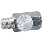 RS PRO Threaded Flow Regulator, 1/4 in Female Inlet Port x 1/4 in Male Outlet Port