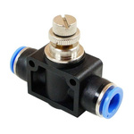 RS PRO Tube Speed Controller, Push In 6mm Tube Inlet Port x 6mm Tube Outlet Port