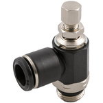 RS PRO Threaded Flow Regulator x Push In 8 mm Tube Outlet Port