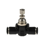 RS PRO Tube Flow Regulator, Push In 8mm Tube Inlet Port x Push In 8 mm Tube Outlet Port