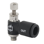 RS PRO Threaded Flow Regulator x Push In 6 mm Tube Outlet Port