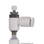 SMC AS Series Threaded Flow Regulator, M5 x 0.8 Male Inlet Port x M5 x 0.8 Male Outlet Port x 4mm Tube Outlet Port