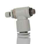 SMC AS Series Threaded Flow Regulator, M5 x 0.8 Male Inlet Port x M5 x 0.8 Male Outlet Port x 6mm Tube Outlet Port