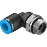 Festo Elbow Threaded Adaptor, G 3/8 Male to Push In 10 mm, Threaded-to-Tube Connection Style, 132056