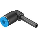 Festo QS Series Elbow Tube-toTube Adaptor, Push In 4 mm to Push In 4 mm, Tube-to-Tube Connection Style, 130745