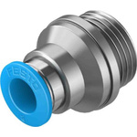Festo Straight Threaded Adaptor, G 1/2 Male to Push In 12 mm, Threaded-to-Tube Connection Style, 132046
