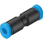 Festo QSM Series Straight Tube-to-Tube Adaptor, Push In 3 mm to Push In 3 mm, Tube-to-Tube Connection Style, 130757