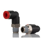Norgren Elbow Threaded-toTube Adaptor, R 1/8 to Push In 6 mm