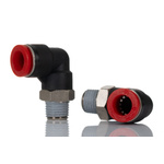 Norgren Pneufit C Series Swivel Elbow, R 1/4 to Push In 10 mm, Threaded-to-Tube Connection Style