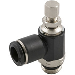 RS PRO 55905 Series Threaded, Tube Flow Regulator, 1/8 in Male Inlet Port, 1/8in Tube Inlet Port x 6mm Tube Outlet Port