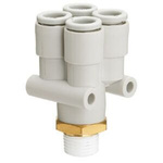 Fitting male delta union 6mm to 1/4 with sealant