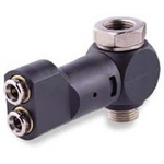 Norgren PNEUFIT 10 Series Straight Threaded Adaptor, G 1/8 Male to Push In 4 mm, Threaded Connection Style