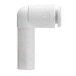 SMC KQ2 Series Elbow Fitting, 10 mm to Push In 6 mm, Tube-to-Tube Connection Style