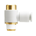 SMC KQ2 Series Elbow Fitting, R 1/4 to Push In 10 mm, Threaded-to-Tube Connection Style