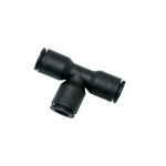 LF 3000 Series Tee Tube-to-Tube Adaptor, 12 mm to Push In 10 mm, Tube-to-Tube Connection Style, 3104 12 10