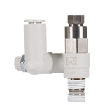 SMC ASP Series Threaded Flow Regulator, R 1/8 Male Inlet Port x 6mm Tube Outlet Port