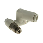 SMC ASP Series Threaded Flow Regulator, R 1/8 Male Inlet Port x 8mm Tube Outlet Port