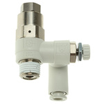 SMC ASP Series Threaded Flow Regulator, R 1/4 Male Inlet Port x 6mm Tube Outlet Port