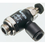 Legris 7060 Series Threaded Exhaust Regulator, G 1/4 Male Inlet Port x 10mm Tube Outlet Port