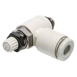 SMC AS Series Threaded Speed Controller, 4mm Tube Inlet Port x 4mm Tube Outlet Port