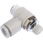SMC AS Series Threaded Speed Controller, R 1/8 Male Inlet Port x R 1/8 Male Outlet Port x 6mm Tube Outlet Port
