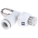 SMC AS Series Threaded Speed Controller, M5 x 0.8 Male Inlet Port x 6mm Tube Outlet Port