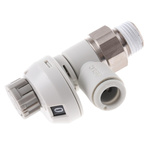 SMC AS Series Threaded Speed Controller, R 1/8 Male Inlet Port x 6mm Tube Outlet Port