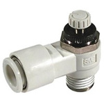 SMC AS Series Threaded Speed Controller, R 1/8 Inlet Port x 4mm Tube Outlet Port