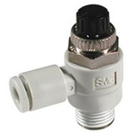 SMC AS Series Threaded Speed Controller, M5 x 0.8 Inlet Port x 4mm Tube Outlet Port