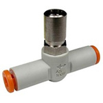 SMC AS Series Tube Speed Controller, 4mm Tube Inlet Port x 4mm Tube Outlet Port