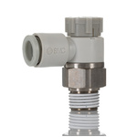 SMC AS Series Threaded Flow Controller, R 1/8 Male Inlet Port x 6mm Tube Outlet Port
