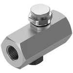 Festo GR Series Threaded Flow Valve, G 1/4 Inlet Port x G 1/4 Outlet Port, 2101