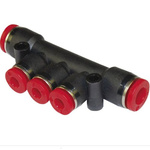 NorgrenPneufit C 3 Outlet Manifold Push In 8 mm Push In 10 mm
