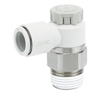 SMC AS Series Threaded Speed Controller, R 1/4 Inlet Port x Push In 6mm Tube Outlet Port