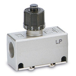 SMC AS Series Threaded Speed Controller, Rc 1/4 Inlet Port x Rc 1/4 Outlet Port