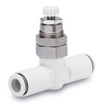 SMC AS100 Series Threaded Speed Controller, M5 Inlet Port x 6mm Tube Outlet Port